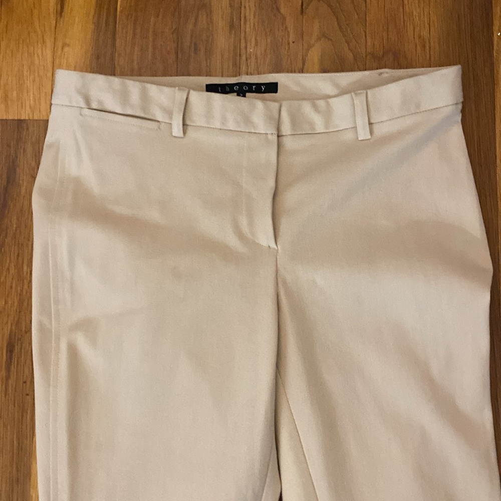 NWT Theory Women’s Tan Trousers Size 2 - Picture 3 of 8